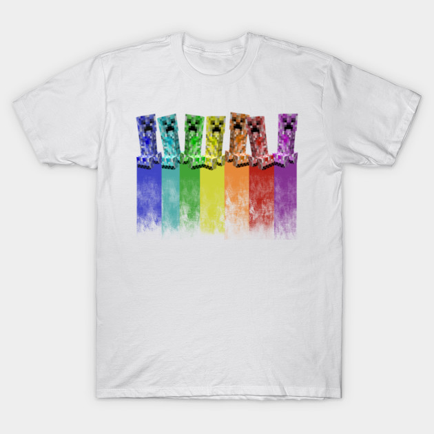 Creeper Rainbow T-Shirt-TOZ